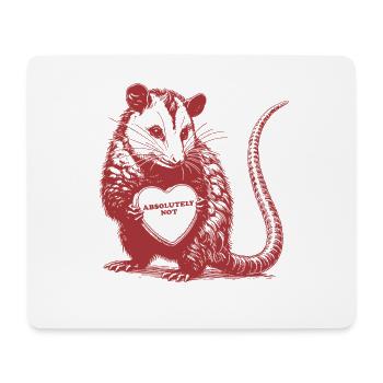 Absolument pas un opossum Cœur de la Saint-Valentin drôle - Tapis de souris (format paysage) - blanc - Devant
