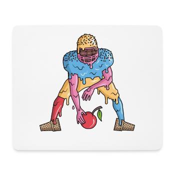 Football américain Glace Enfants Football Garçons - Tapis de souris (format paysage) - blanc - Devant