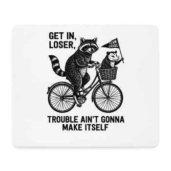 Get In Loser Team Chaos – Raccoon & Opossum - Mouse Pad (horizontal) - white - Front