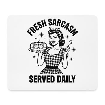 Fresh Sarcasm Served Daily – Vintage Design - Mouse Pad (horizontal) - white - Front