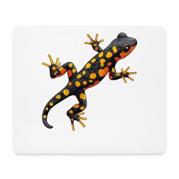 Feuersalamander Salamander - Mousepad (Querformat) - Weiß - Vorne