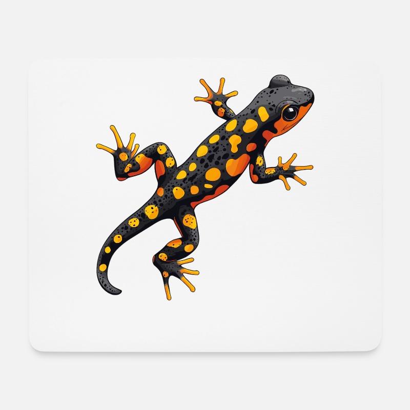 Feuersalamander Salamander - Mousepad (Querformat) - Weiß