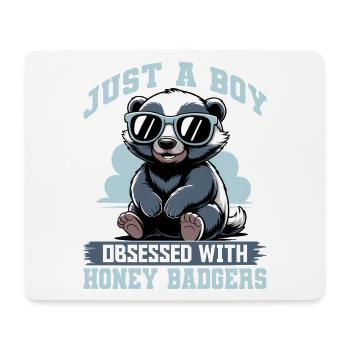 Funny Honey Badger - Mousepad (Querformat) - Weiß - Vorne