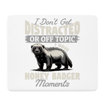 Funny Honey Badger - Mousepad (Querformat) - Weiß - Vorne