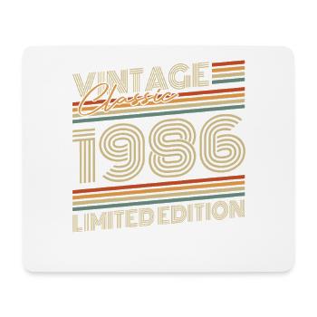 Vintage 1986 Jahrgang Geburtstagsgeschenk - Mousepad (Querformat) - Weiß - Vorne