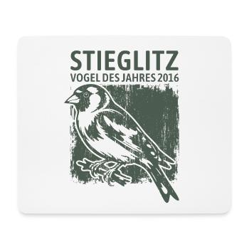 Stieglitz Vogel des Jahres 2016 - Mousepad (Querformat) - Weiß - Vorne