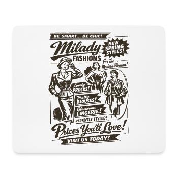 Retro Fashion Nostalgia | Women | Vintage Fashion - Mouse Pad (horizontal) - white - Front