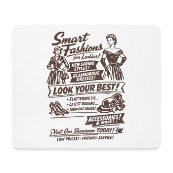 Retro Mode Nostalgie | Damen | Vintage Fashion - Mousepad (Querformat) - Weiß - Vorne