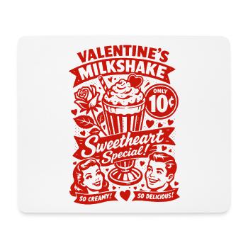 50s Valentine's milkshake for lovers - Mouse Pad (horizontal) - white - Front