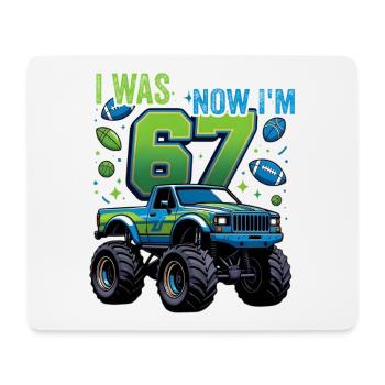 Monster Truck 7. Geburtstag Junge  - Mousepad (Querformat) - Weiß - Vorne
