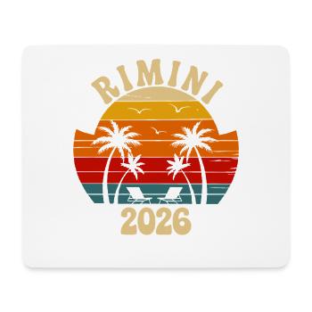Rimini Sunset Retro 2026 - Mouse Pad (horizontal) - white - Front