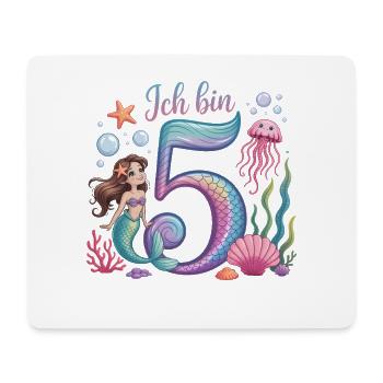 Je suis 5e anniversaire de la fille des 5 sirènes - Tapis de souris (format paysage) - blanc - Devant