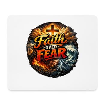 Faith over Fear - Fire and Storm - Mouse Pad (horizontal) - white - Front