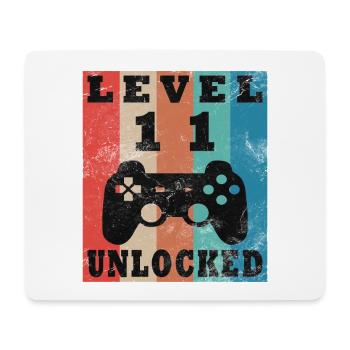 Level 11 Freigeschaltet Controller - Mousepad (Querformat) - Weiß - Vorne