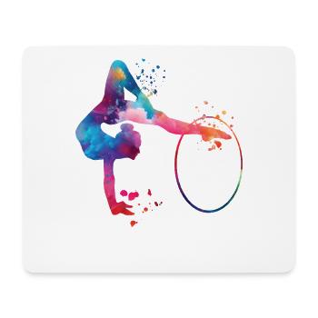 Gymnastikreifen Reifen Rhythmische Sportgymnastik - Mousepad (Querformat) - Weiß - Vorne