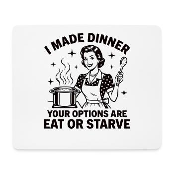 Küchen-Chef: Friss oder stirb! - Mousepad (Querformat) - Weiß - Vorne