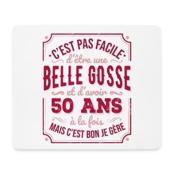 Belle gosse 50 ans humour femme anniversaire  - Tapis de souris (format paysage) - blanc - Devant