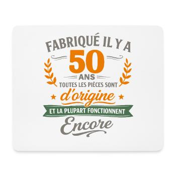 Vor 50 Jahren hergestellt, alle Originalteile - Mousepad (Querformat) - Weiß - Vorne