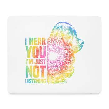 Regenbogen Tier Hund Cocker Spaniel - Mousepad (Querformat) - Weiß - Vorne