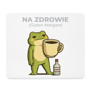 Frog Na zdrowie Coffee & Vodka Humor - Mouse Pad (horizontal) - white - Front