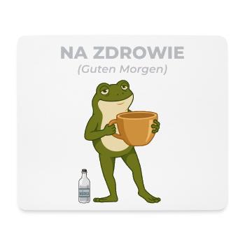 Frog Na zdrowie Coffee & Vodka Humor - Mouse Pad (horizontal) - white - Front