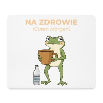 Frog Na zdrowie Coffee & Vodka Humor - Mouse Pad (horizontal) - white - Front