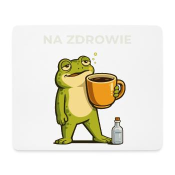 Frog Na zdrowie Coffee & Vodka Humor - Mouse Pad (horizontal) - white - Front