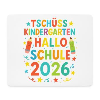 Adieu Maternelle Bonjour Inscription 2026 - Tapis de souris (format paysage) - blanc - Devant