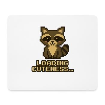 Pixel Raccoon: Cuteness Loads - Mouse Pad (horizontal) - white - Front