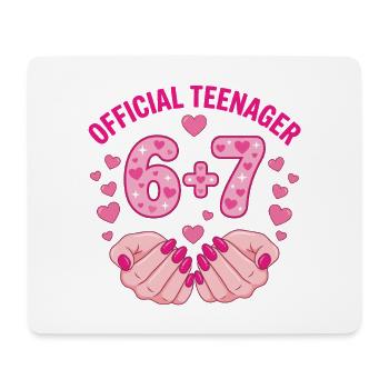 Offizieller 13. Geburtstag von Teenager 67 Hearts - Mousepad (Querformat) - Weiß - Vorne