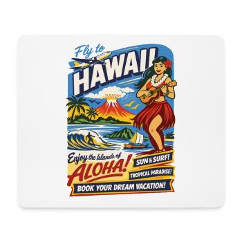 Hawaii Traumreise 50er Jahre Poster - Mousepad (Querformat) - Weiß - Vorne