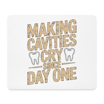 Pediatric Dentist Making Cavities Cry Dental Care - Mouse Pad (horizontal) - white - Front