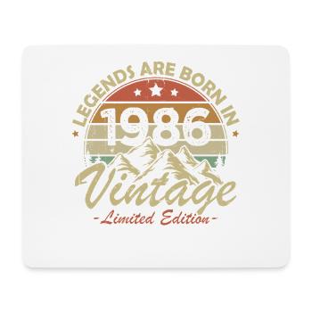 Vintage 1986 Jahrgang Retro Geburtstagsgeschenk - Mousepad (Querformat) - Weiß - Vorne