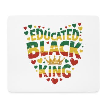 Roi noir instruit | Citation de l’Afro Pride | Noir - Tapis de souris (format paysage) - blanc - Devant