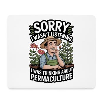 Philosophie de vie de la permaculture pour les amoureux de la nature - Tapis de souris (format paysage) - blanc - Devant