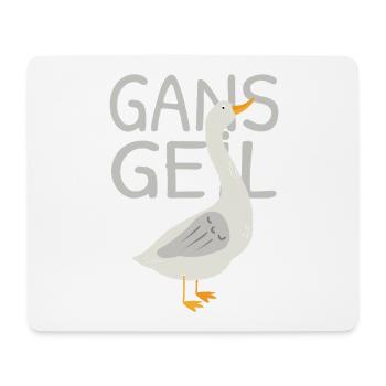 Goose horny – Jeu de mots drôle sur l’oie - Tapis de souris (format paysage) - blanc - Devant