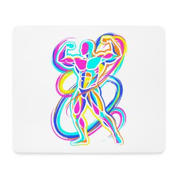Bodybuilder - Mouse Pad (horizontal) - white - Front