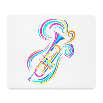 Trompete - Mousepad (Querformat) - Weiß - Vorne
