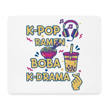 K-Pop Ramen Boba K Drame Musique coréenne Fans de Kpop - Tapis de souris (format paysage) - blanc - Devant