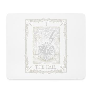 Vrai malchance Dés, Tarot Stylo et Papier - Tapis de souris (format paysage) - blanc - Devant