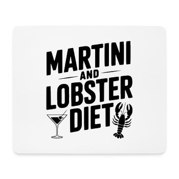 Martini- und Hummerdiät - Mousepad (Querformat) - Weiß - Vorne