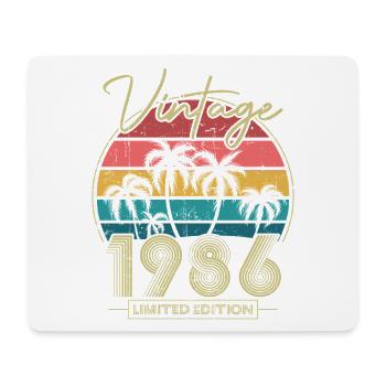 Vintage 1986 Jahrgang Geburtstagsgeschenk - Mousepad (Querformat) - Weiß - Vorne