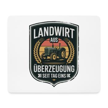Farmer out of conviction tractor since day one - Mouse Pad (horizontal) - white - Front