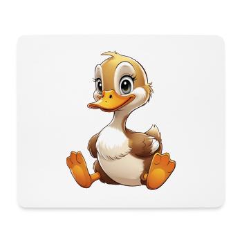 Cute Duck Cartoon Character - Mouse Pad (horizontal) - white - Front
