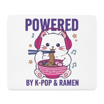 Angeführt von K-Pop und Ramen, koreanische Musik-Anime - Mousepad (Querformat) - Weiß - Vorne