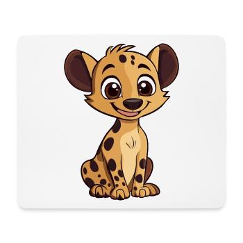 Kuscheliges Hyänenjunges Cartoon - Mousepad (Querformat) - Weiß - Vorne