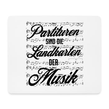 Musicians - Scores are the maps of music - Mouse Pad (horizontal) - white - Front