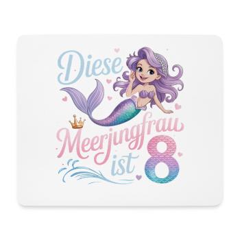 Diese Meerjungfrau Ist 8 Mädchen 8. Geburtstag - Mousepad (Querformat) - Weiß - Vorne