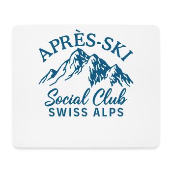Apres Ski Social Club Swiss Alps - Mousepad (Querformat) - Weiß - Vorne