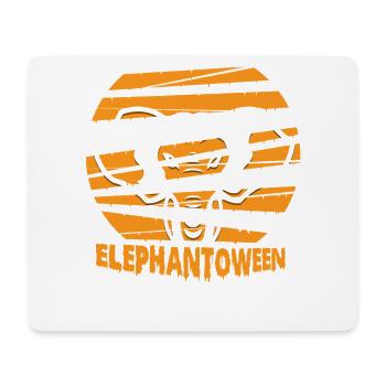 Safari Afrique faune du Serengeti éléphant d’Halloween - Tapis de souris (format paysage) - blanc - Devant